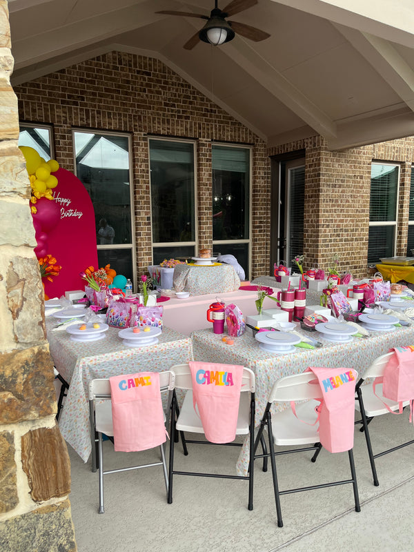 Happy guests at a cake party
